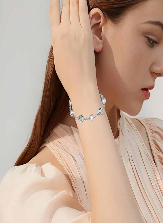 Yinplsmemory Heart Urn Bracelet for Ashes for Women Mom Memorial Ashes Keepsake Cremation Jewelry Cremation Bracelet for Loved One (Green) - Image 3